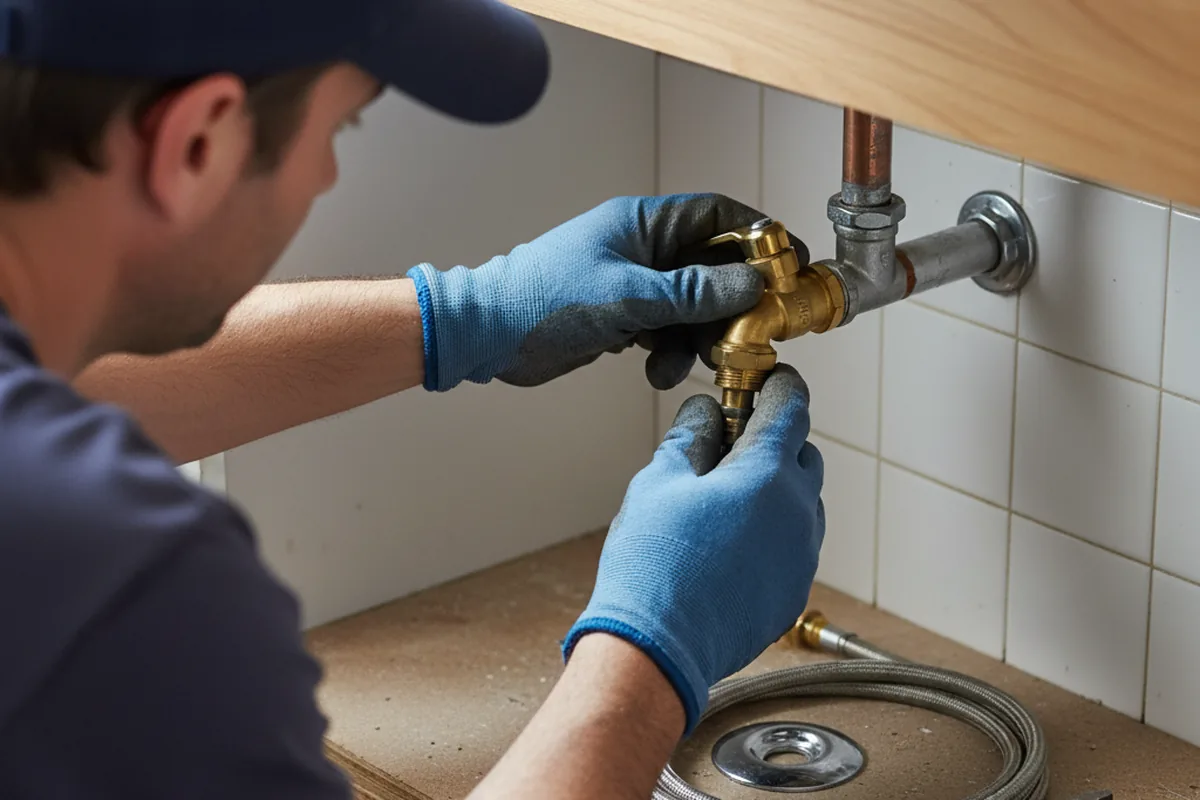 Shutoff valve and fitting work during Emergency Plumbing in Greenwood